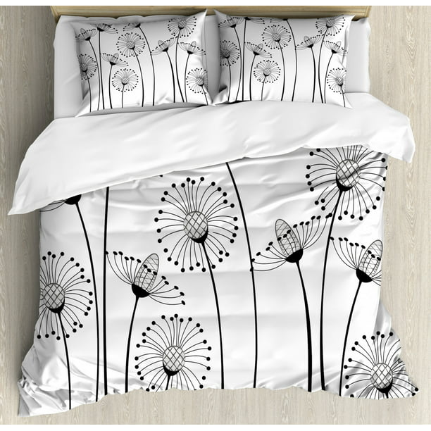 black and white single bed covers