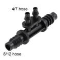 thumbnail image 4 of Barb Drip Pipe Connector 4mm and 8mm Inner Diameter Hose Fitting 4 Way for Garden Irrigation System, Plastic 5pcs, 4 of 4