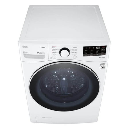 LG - 4.5 Cu. Ft. High-Efficiency Stackable Smart Front Load Washer with Steam and 6Motion Technology - White
