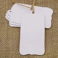 thumbnail image 4 of 100 PCS White Card Paper Rectangular Shape Tags Bonbonniere Wedding Favor Hang Tag with Free Natural Jute Twine, 4 of 4
