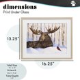 thumbnail image 4 of Stupell Industries Farmhouse Moose & Red Cardinal Birch Framed Print Under Glass, 16 x 13, by George Dyachenko, 4 of 8