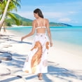 thumbnail image 7 of FORMRS Womens Beach Sarong Semi-Sheer Bikini Wrap Skirt Swimsuit Cover-ups, Orange Seahorse, 7 of 7