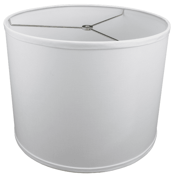 Fenchel Shades | 14" Top Diameter x 14" Bottom Diameter x 11 Height, (Washer/Spider Attachment) Drum Lamp Shade - (Linen White)
