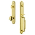 thumbnail image 2 of Grandeur 841961 Arc Solid Brass Rose Keyed Entry Single Cylinder Full Plate "C" Grip, 2 of 5