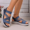 thumbnail image 6 of Women's Comfortable Walking Sandals with Elastic Strap Light Weight Casual Summer Sandals for Trendy Footwear,40, 6 of 7