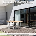 thumbnail image 5 of VUNATE Outdoor Rug Carpet 6'x9' Waterproof Reversible Patio Rug Portable Modern Abstract Indoor Outdoor Rug Plastic Straw Rug for RV Camping Garden Picnic Deck Backyard Porch Decor Beige and Brown, 5 of 5