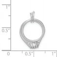 thumbnail image 2 of Beautiful Sterling Silver Rhodium-plated Wedding Ring Set Charm, 2 of 2