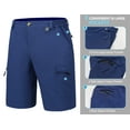 thumbnail image 6 of Little Donkey Andy Men's 10 Inch Quick Dry Cargo Shorts Stretch Lightweight Outdoor Hiking Shorts UPF 50 Deep Blue Size M, 6 of 8