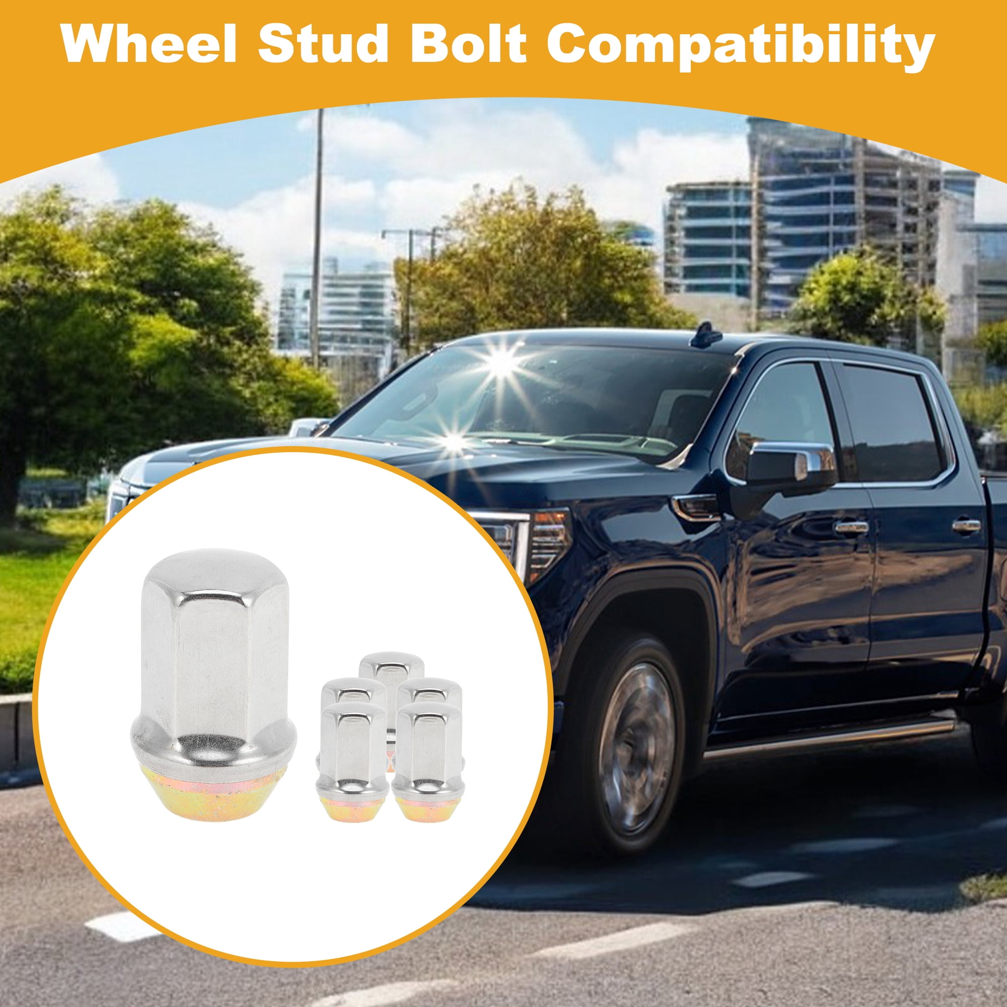 Unique Bargains M14x1.5 Wheel Lug Stud Set for GMC for Sierra 1500 2000-2021 Alloy Steel