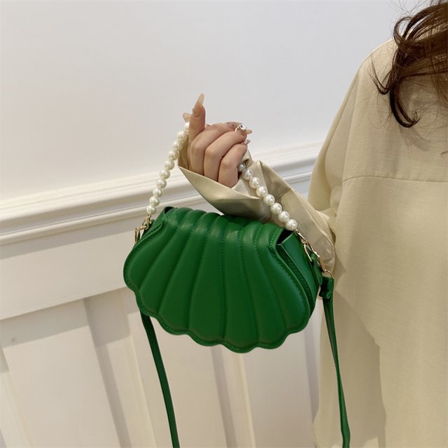 Bolso bandolera de cuero de PU Seashell bolso de mujer bolso Hobo para fiesta cóctel de graduación