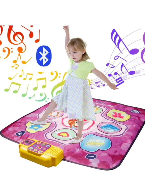 Bluetooth Dance Mat Toys for Girls 3-6 Years  Musical Educational Dance Pad Game Toys Christmas Birthday Gifts for Kids