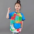 thumbnail image 3 of KAUOD Kids Art Smock Short Sleeve Art Aprons Girls Boys Toddler Water-proof Painting Apron Children's Paint Apron with Pockets, 3 of 3
