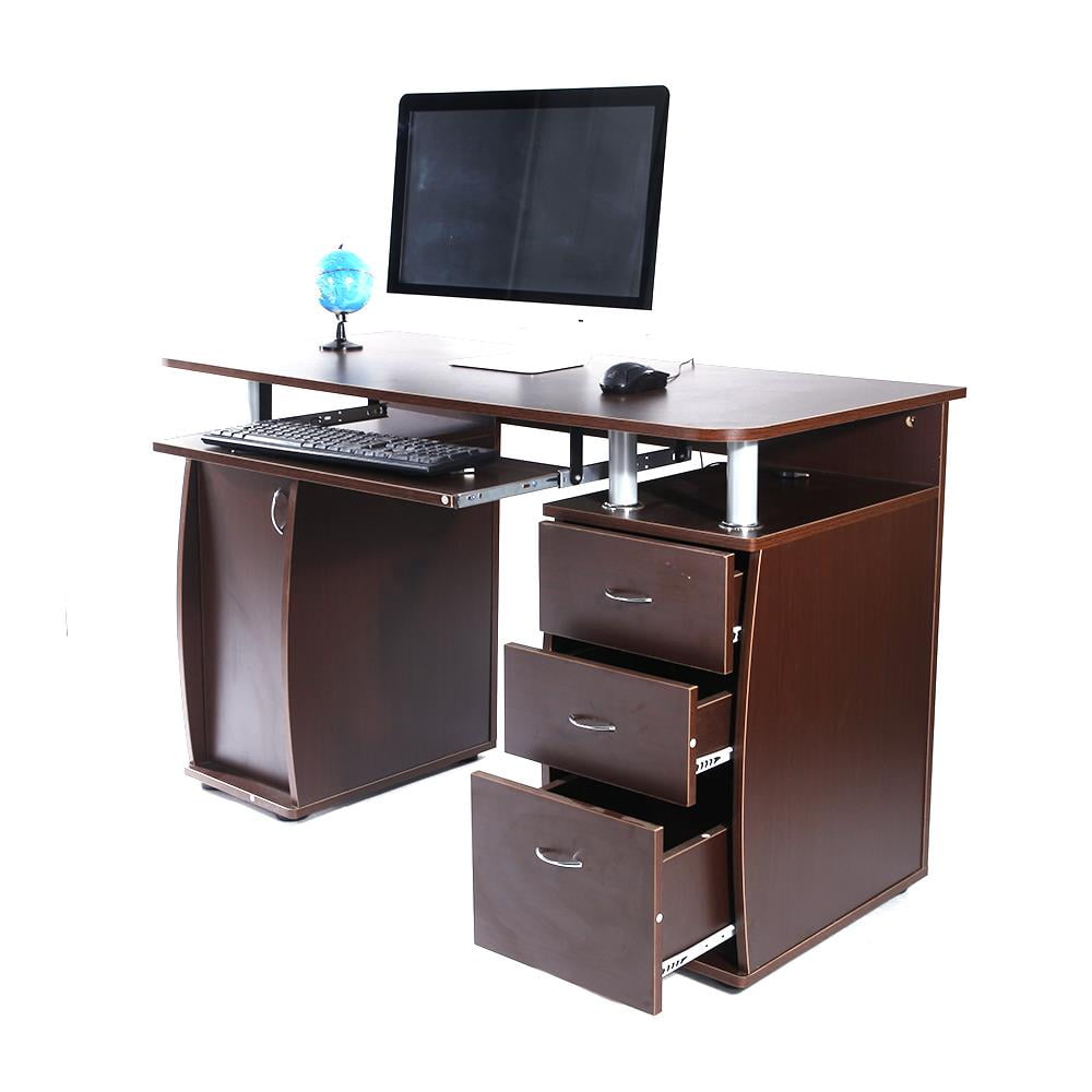 Zimtown PC Laptop Table Computer Desk with 3 Drawers Home