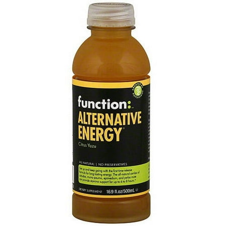Function: Alternative Energy Citrus Yuzu Energy Drink, 16.9 oz (Pack of 12)