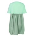 thumbnail image 5 of Women's Summer Dresses Sleeveless Ruffle Sleeve Round Neck Solid Loose Short Flowy Pleated Mini Dress, 5 of 8