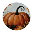 thumbnail image 4 of Patifu Pumpkin Leaves Fall Round Tablecloth Stain-Resistant Ideal for Indoor & Outdoor Use Home Kitchen Parties Holiday Dinner Single-Sided Printing 31"-35, 4 of 8