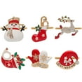 thumbnail image 1 of Anneau de Serviette de Noël en Alliage : 6 Pcs Support de Serviette de Table Assorti Décoration de Table, 1 of 10