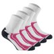 thumbnail image 1 of Rohner Basic calcetines de deporte unisex, paquete de 4 - Quarter Sport, mezcla de algodón Blanco/Pink 39-42, 1 of 3