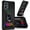 Black, variant on For Motorola Moto G 5G 2024 MOTXT2417DPP Multi-Functional Ring Kickstand Cover Phone Case - Red