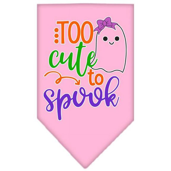 Mirage Pet 66-436 SMLPK Too Cute to Spook-Girly Ghost Screen Print Bandana, Light Pink - Small