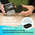 thumbnail image 6 of ExcelMark Self-Inking DIY Custom Rubber Stamp Kit - Personalized Stamper for Business or Home - Address Stamp, Message Stamp, and More (Black), 6 of 6