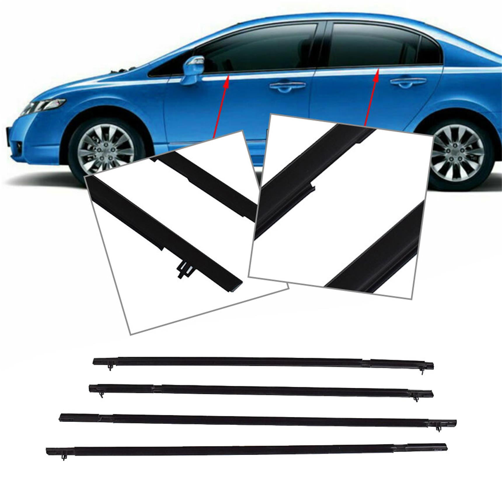  GZYF Window Weather Stripping, Window Seal Moulding  Weatherstrip for Honda Civic 2006 2007 2008 2009 2010 2011 : Automotive