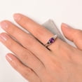 thumbnail image 3 of HeartsAndYou 1ct Natural Purple Amethyst Ring Solitaire Women 100% REAL 14k SOLID White Gold, 3 of 8