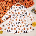 thumbnail image 7 of NinXxx Toddler Print Outfits with Headbands Halloween Dress Skirt Set Orange 6-7 Years, 7 of 7