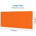 thumbnail image 3 of Orange Mouse Pad Extended Large Gaming Mousepad XL Big Long Oversized Desk Mat Stitched Edges 31.5 X 11.8 Inch for Home Office, 3 of 6