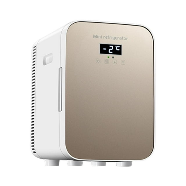 Refrigerador de refrigerador de automóvil pequeño refrigerador 10L Multifunción cuidado de la piel portátil oro
