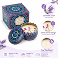 thumbnail image 2 of Sandalwood Scented Tin Candle with Dried Flowers, Soy Wax Blend Aromatherapy Candle, Decorative Small Candle Gift for the Bedroom, Bathroom, Desk, Birthdays, and Housewarmings, 2 of 7