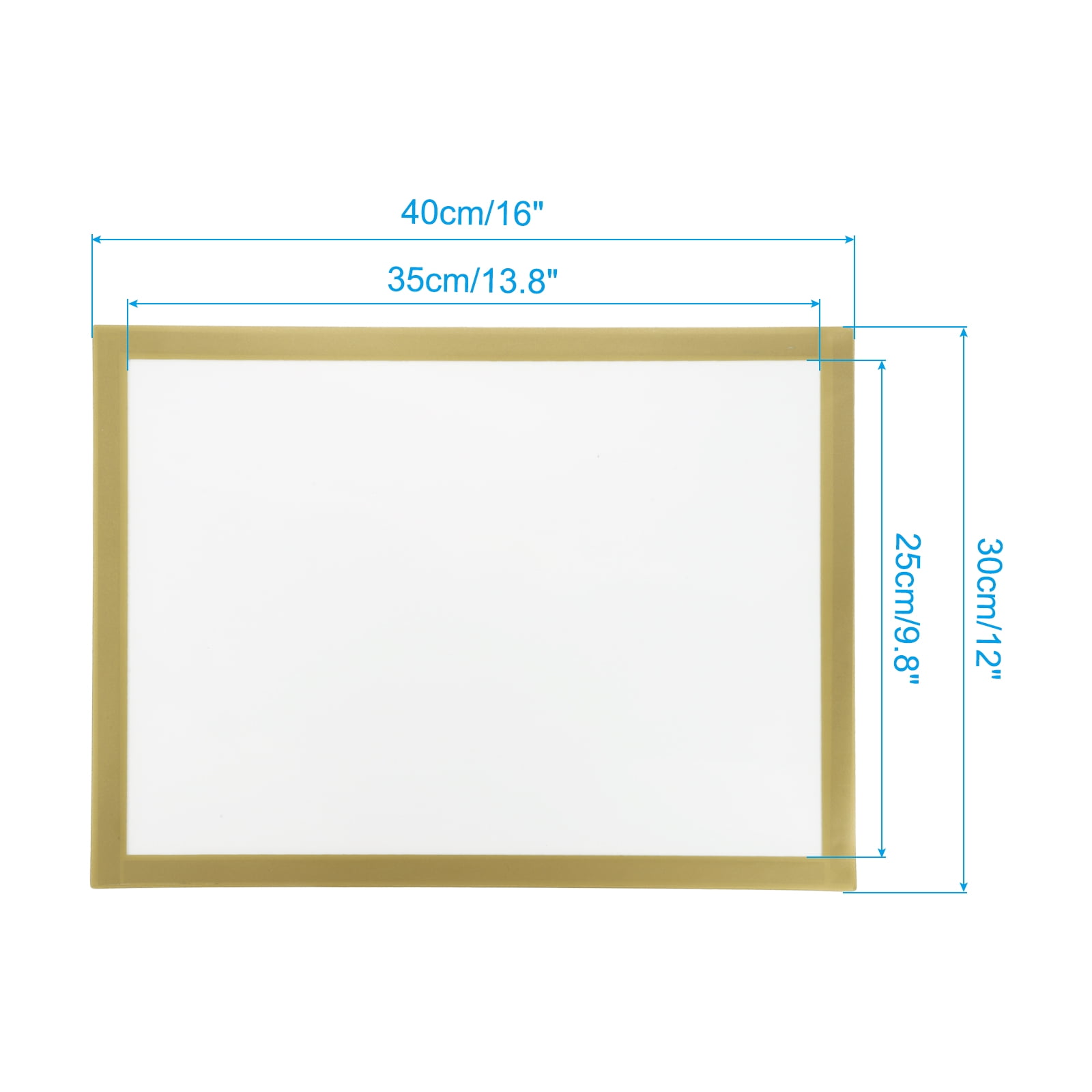 Uxcell 11.81" x 15.75" Diamond Paintings Frames, 2Pcs Diamond Art Frames Magnetic Picture Frame Self Adhesive for Refrigerator, Golden