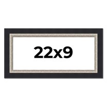 22x9 Frame Black Real Wood Picture Frame Width 2.25 Inches | Interior Frame Depth 0.5 Inches |