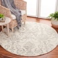 thumbnail image 2 of SAFAVIEH Bella Paula Damask Area Rug, Ivory/Grey, 9' x 9' Round, 2 of 11