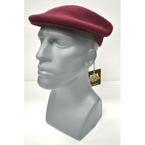 Mens Bruno Capelo Burgundy Ivy Cap 100% Wool Hat ML-417