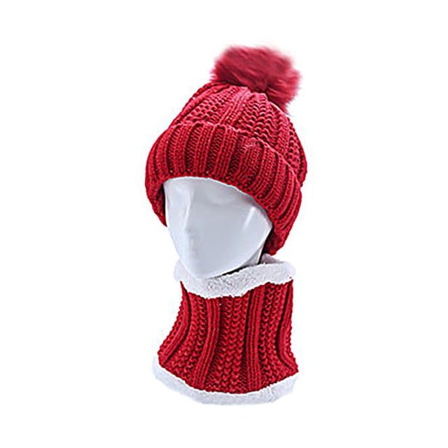 Opolski Foulard Chaude Automne Hiver pour Femmes, Chapeau Tricoté, Bonnet, Ensemble