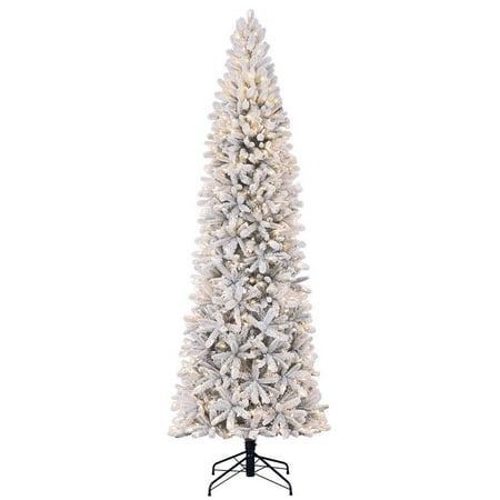 Quick Set Artificial Christmas Trees Home Heritage 9 Foot Frosted Alpine Quick Set Artificial Pre Lit Christmas Tree ()