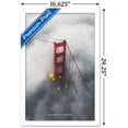 thumbnail image 3 of San Francisco - Foggy Bridge Wall Poster, 14.725" x 22.375", Framed, 3 of 3