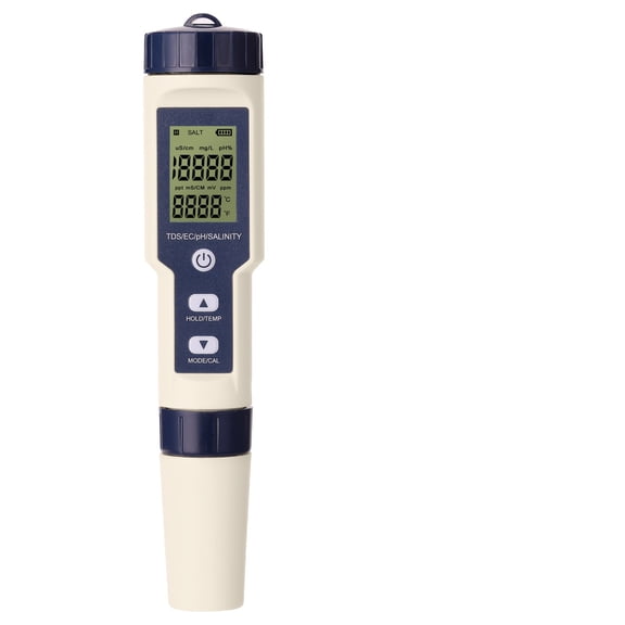 5 in 1 Digital Water Quality Detector PH/EC/TDS/Salinity/Temperature Testing Meter Multi-Function Water Quality Tester Monitor ,Reliable