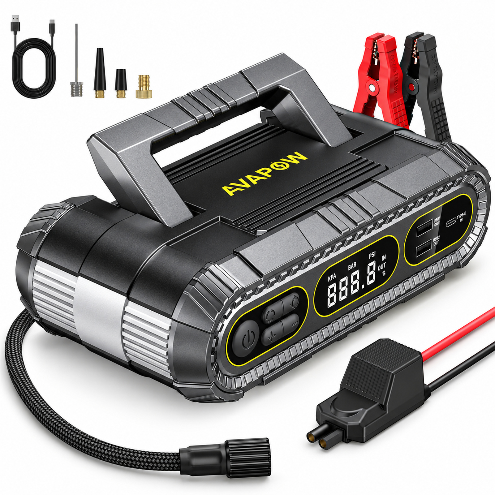 AVAPOW 2000A Jump Starter with 150 PSI Air Compressor photo 1