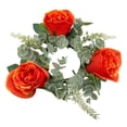 thumbnail image 1 of Candle Rings Wreaths Artificial Candle Wreath for Tabletop Halloween Wedding Orange, 1 of 8