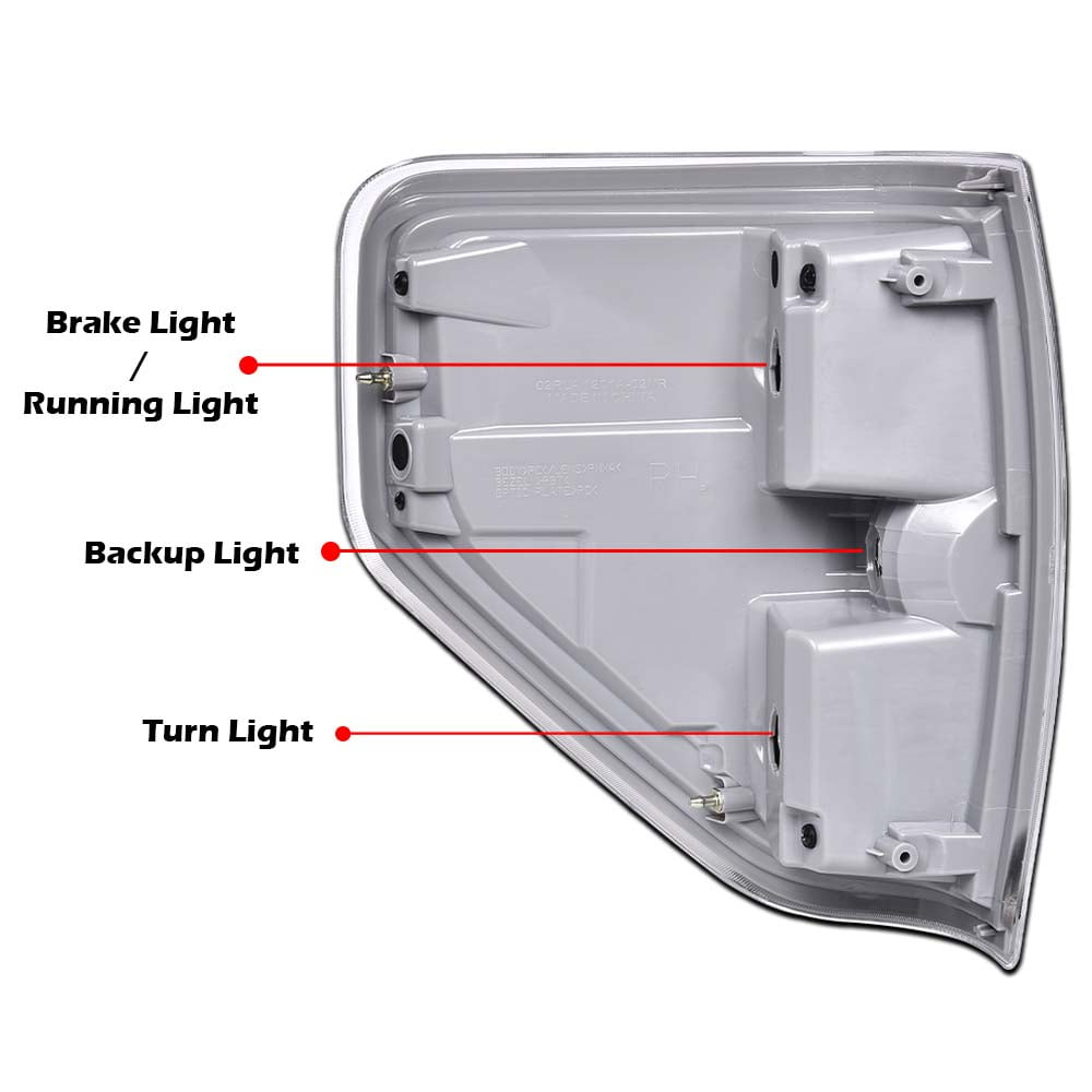 PIT66 Tail Lights Assembly, Fit for 2009-2014 Ford F150 Tail Lamp Driver And Passenger Side