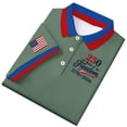 thumbnail image 3 of Men's USA 250th Anniversary Polo Shirt We The People Patriotic Flag Short Sleeve Golf Tee, 3 of 6