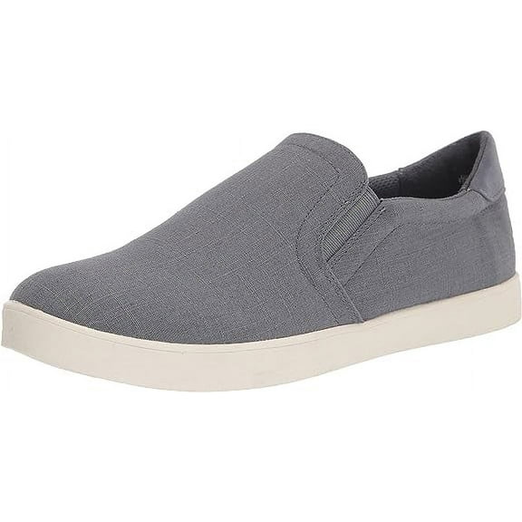 Dr. Scholl's Madison Oxide Blue Linen Slip On Low Top Fashion Sneakers (Oxide Blue Linen, 6)