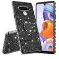 thumbnail image 2 of LG Stylo 6 Glitter Phone Case, Ring Kickstand Girls Women Diamond Sparkly Case for Cover for LG Stylo 6 - Black, 2 of 5