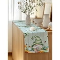 thumbnail image 5 of Table Runner 36 Inches Long for Kitchen Dining, Easter Gnomes Dresser Scarf Farmhouse, Dining Table Decorations for Wedding/Parties, Spring Watercolor Eggs Flower Wood Grain Teal 13 x 36 In, 5 of 8