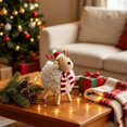 thumbnail image 3 of Edhome Christmas Wooden Sheep Figurine Festive Tabletop Window Display Shelf, B, 3 of 5