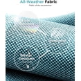 thumbnail image 4 of Set of 2 Aluminum Chaise Lounge Chair Wheels Armrests, 5-Position Patio Pool Chair 400lb,Blue, 4 of 8