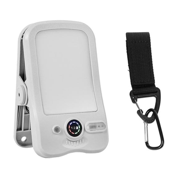Solar-Powered Camping Clip Light - 60 LED Portable Lantern with Digital Battery Display, 2000mAh Rechargeable Work Light for Tent, Fishing, Hiking & Emergency Lighting