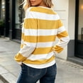 thumbnail image 5 of Diufon Striped Long Sleeve Shirt for Women Color Block Round Neck Pullover Tops Soft Comfy Tunic Basic Tees, 5 of 8